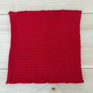 Red Smocked Tube Top